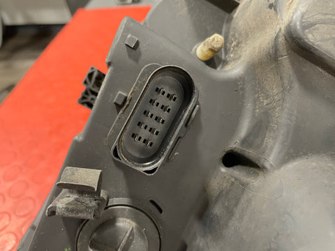 Ford Transit HEADLIGHT HALOGEN BULB with LED DRL CHROME Driver's Side 2013-2018 P/N BK3113D152AE / BK3113D152B