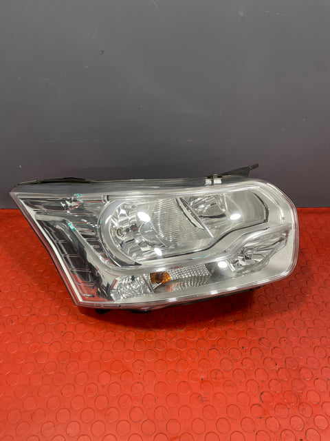 Ford Transit HEADLIGHT HALOGEN BULB with LED DRL CHROME Driver's Side 2013-2018 P/N BK3113D152AE / BK3113D152B