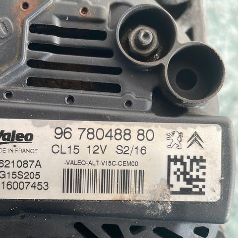 Citroen Berlingo/Peugeot Partner 1.6 ALTERNATOR (1 PIN) 2014 P/N 9678048880