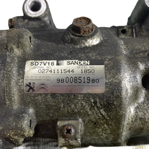 Citroen Dispatch/Peugeot Expert AIR CONDITIONING PUMP 2007-2016 P/N 9800851980